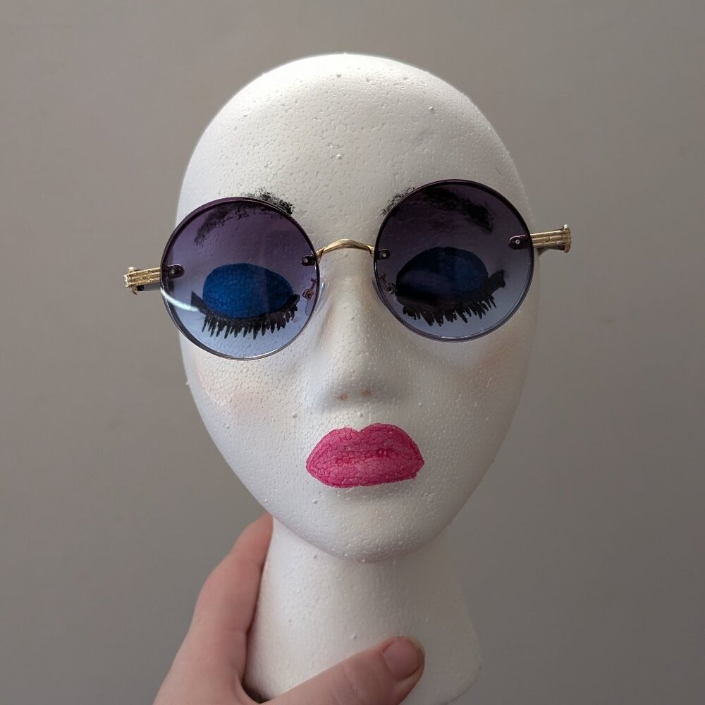 Blue Round Glasses